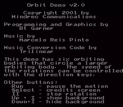 jeu Orbit Demo V2.0 by Bt Garner